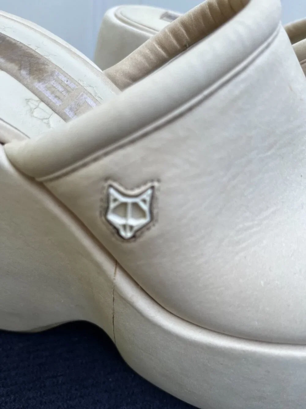 Rare Naked Wolfe Wedge Platform mules sandals Size 9
